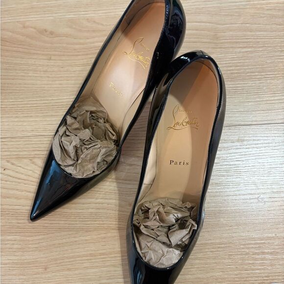 Christian Louboutin Dust Bag So Kate Black Patent Leather Pointed Toe 11 $895 - Picture 11 of 16